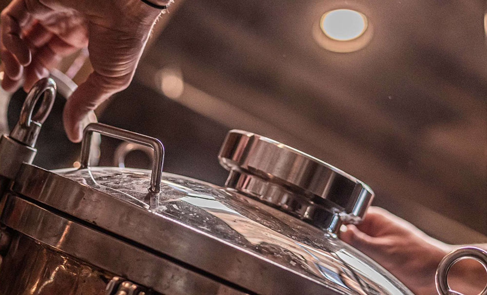 huge beer cauldron