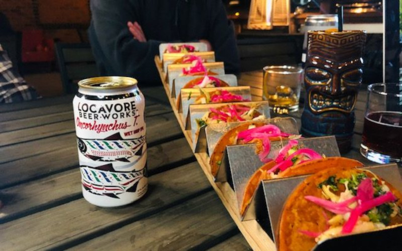 Can of Beer and Tacos